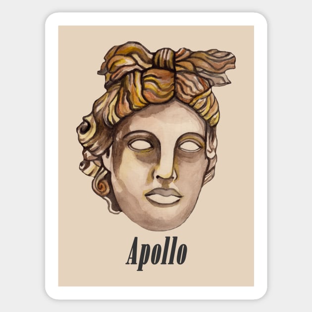 Watercolor Olimpic Apollo greek god Sticker by deadblackpony